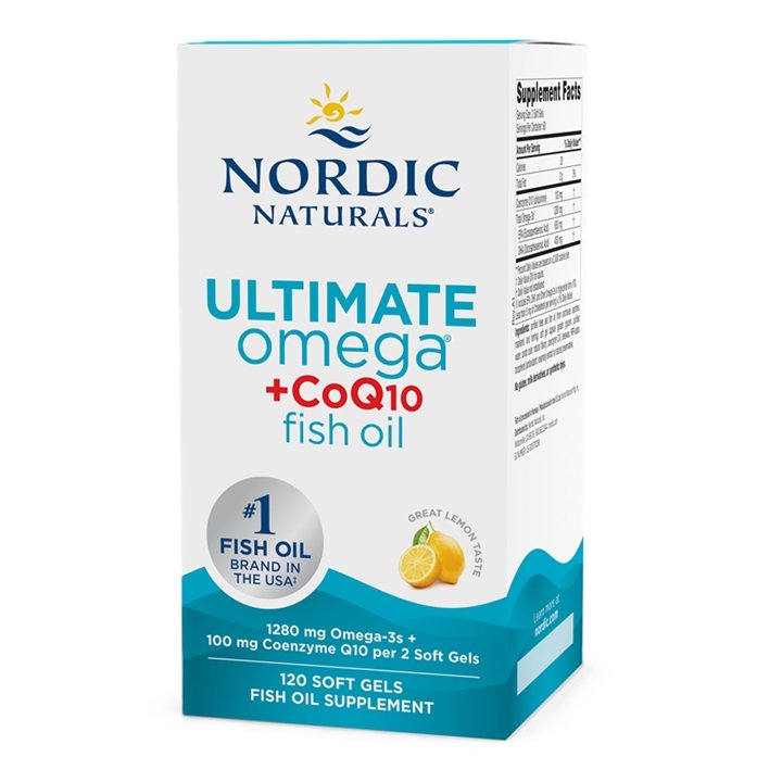 Nordic Naturals Ultimate Omega + CoQ10, 1280 mg sitruuna - 120 kapselia