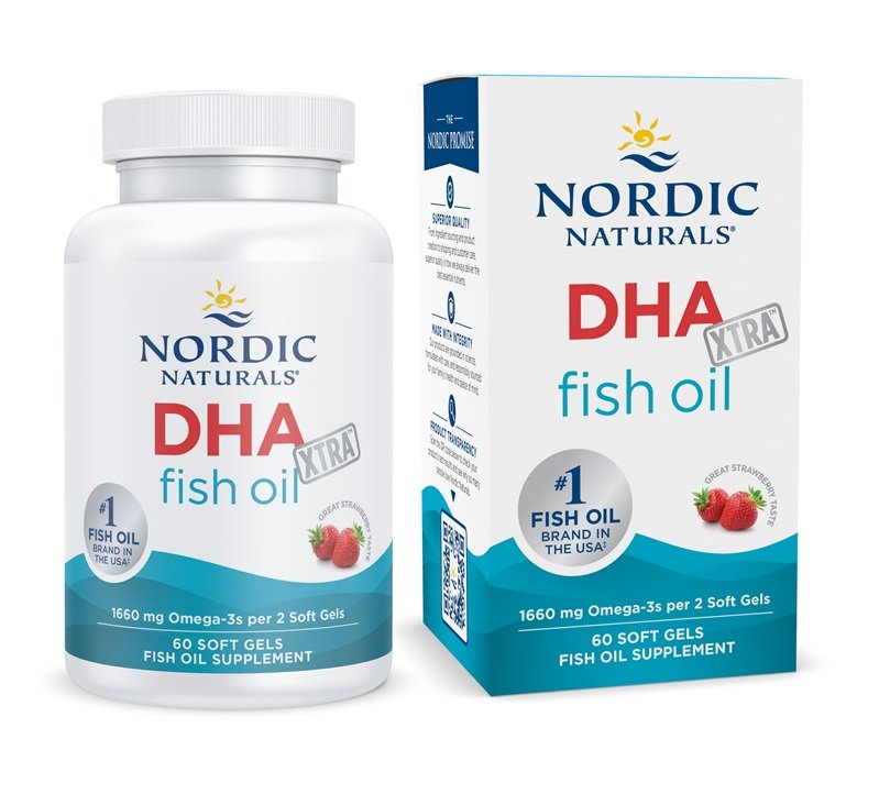 Nordic Naturals DHA Xtra, 1660 mg Mansikka - 60 kapselia