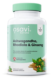 Osavi Ashwagandha + Rhodiola & Ginseng - 120 kapselia