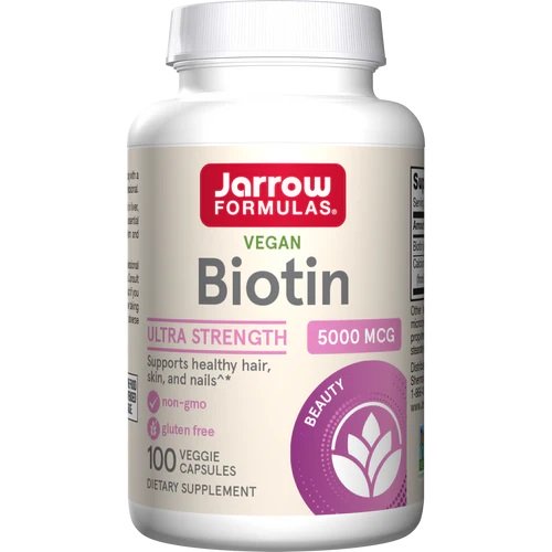 Jarrow Formulas Biotin, 5000mcg - 100 kapsulių