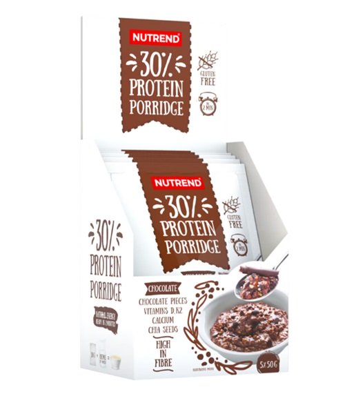 Nutrend 30% baltymų košė, šokoladas, 5 vnt.