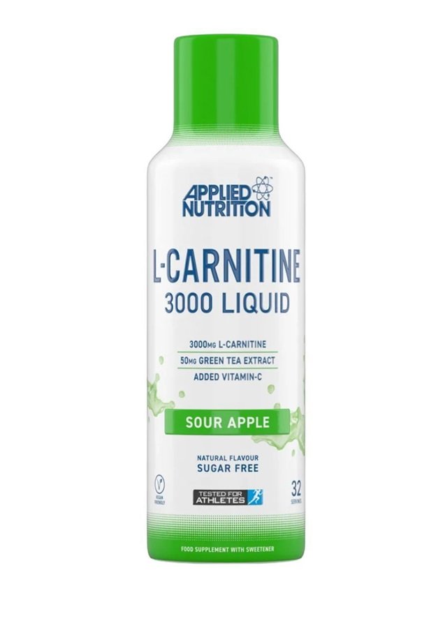 L-Carnitine skystas papildas, obuolio skonio, 480 ml