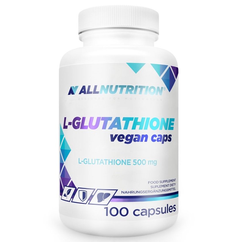 Allnutrition L-Glutathione, 500mg - 100 kapsulių, maisto papildas, kepenų sveikatai