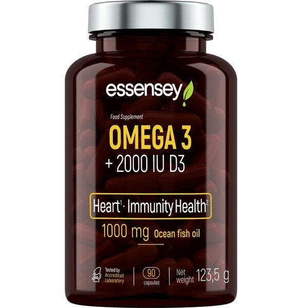 Essensey Omega 3 + 2000IU D3 - 90 kapselia
