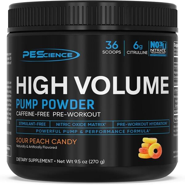 PEScience High Volume, Sour Peach Candy, sporto papildas