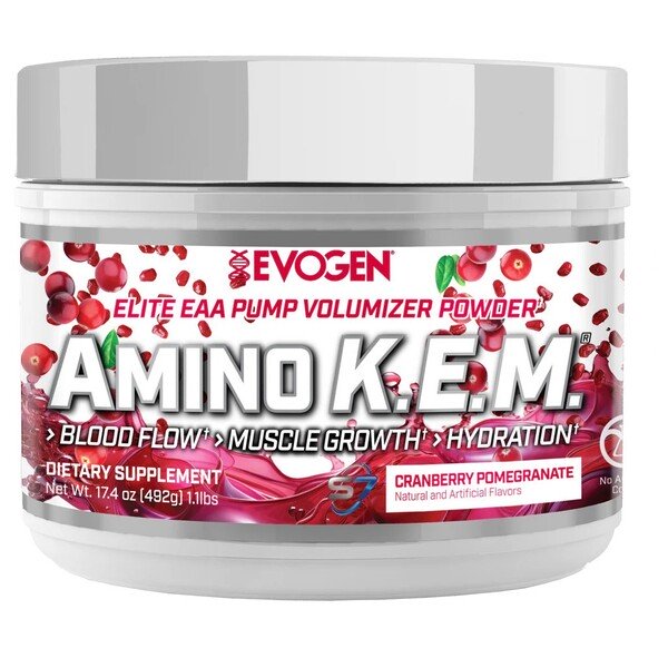 Evogen Amino K.E.M. EAA, Cranberry Pomegranate - 492 g maisto papildas