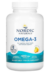 Nordic Naturals Omega-3, 690 mg Sitruuna - 180 kapselia