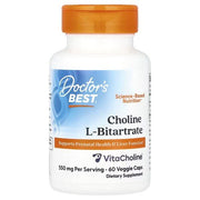 Doctor's Best Choline L-Bitartrate, 550mg - 60 kapsulių