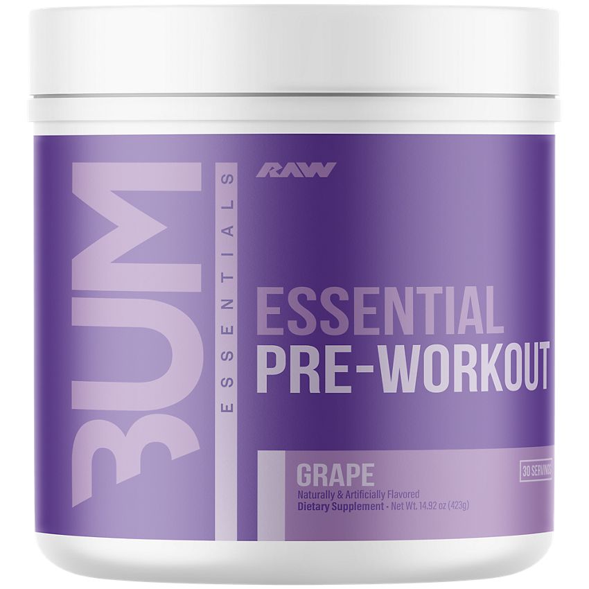 Raw Nutrition CBUM Essential Pre-Workout, Grape - 423 gramų, energijos papildas prieš treniruotę