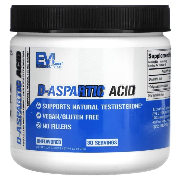 D-Aspartic Acid maisto papildas, testosterono palaikymas