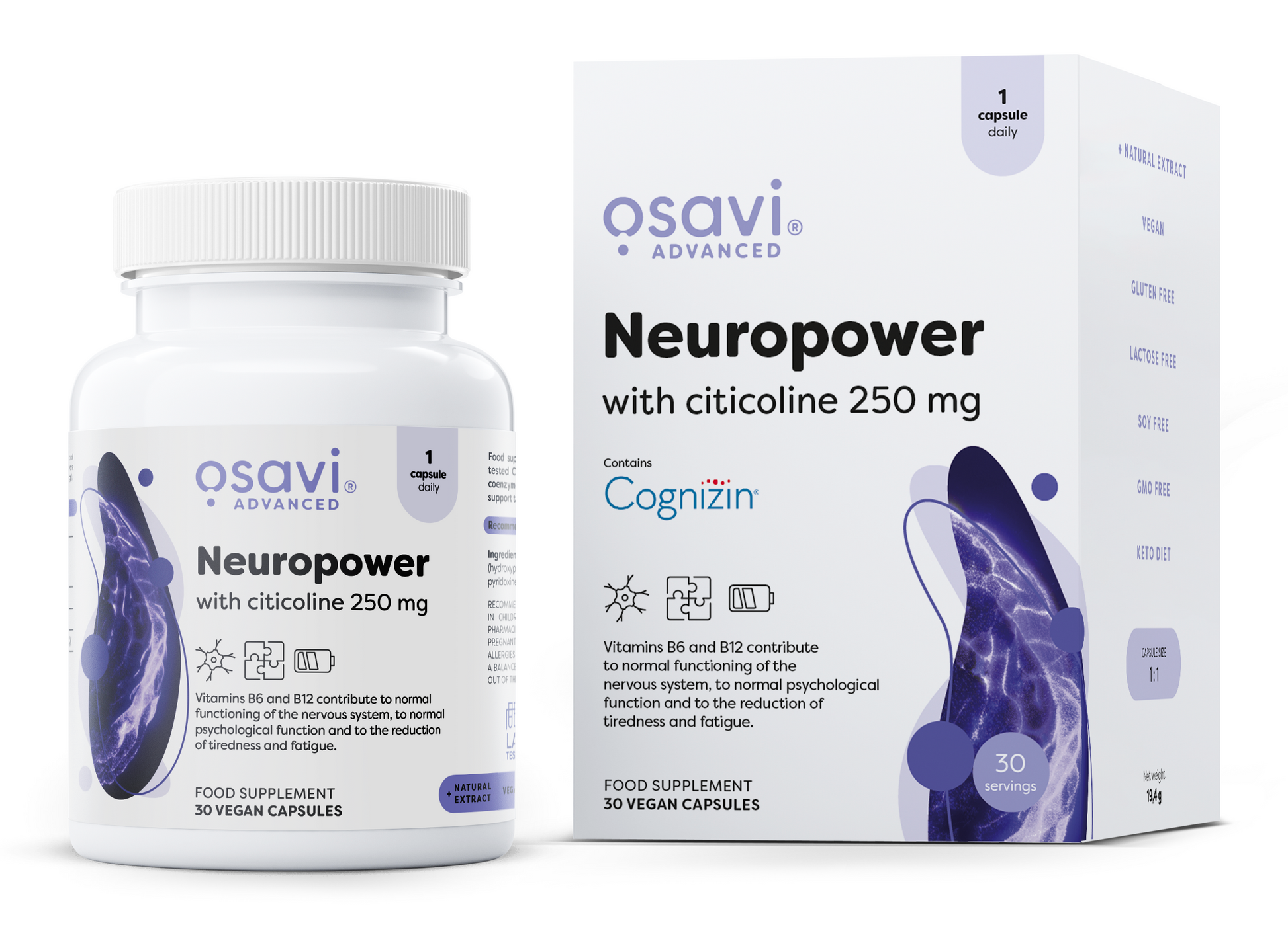 Osavi Neuropower su citicoline kapsulės, sveikatos papildas