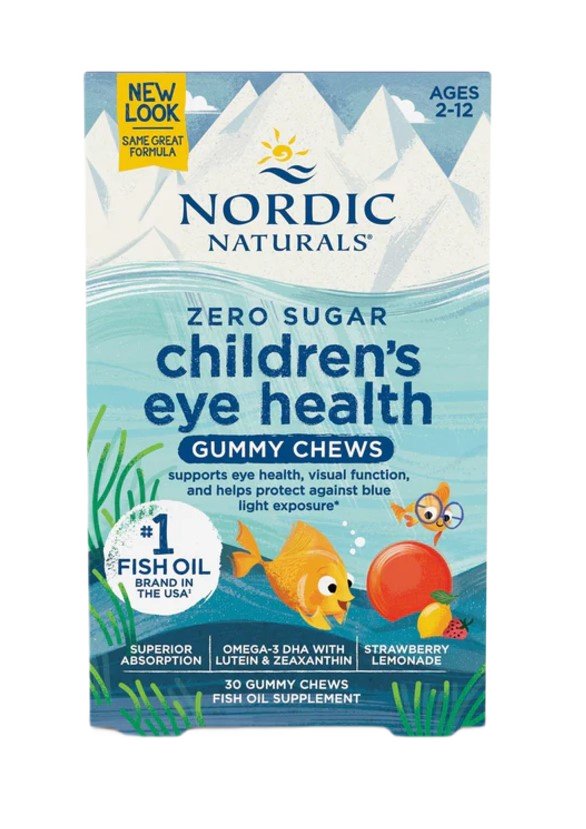 Nordic Naturals lasten silmien terveys, mansikka-limonadi - 30 purukumia