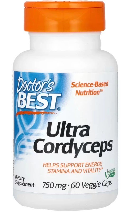 Doctor's Best Ultra Cordyceps, 750mg - 60 kapsulių