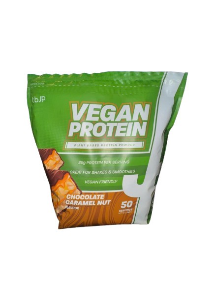Vegan baltymų milteliai, šokolado karamelės riešutų skonis