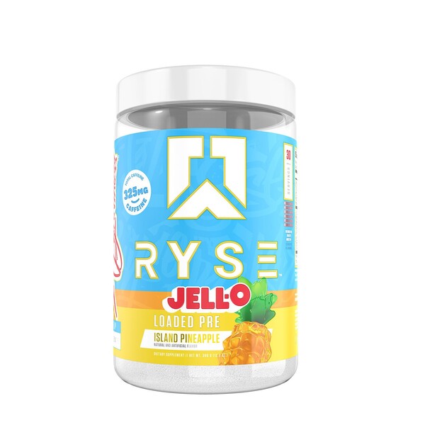 RYSE Loaded Pre, Jell-O Island Pineapple - 390 g, sporto papildas