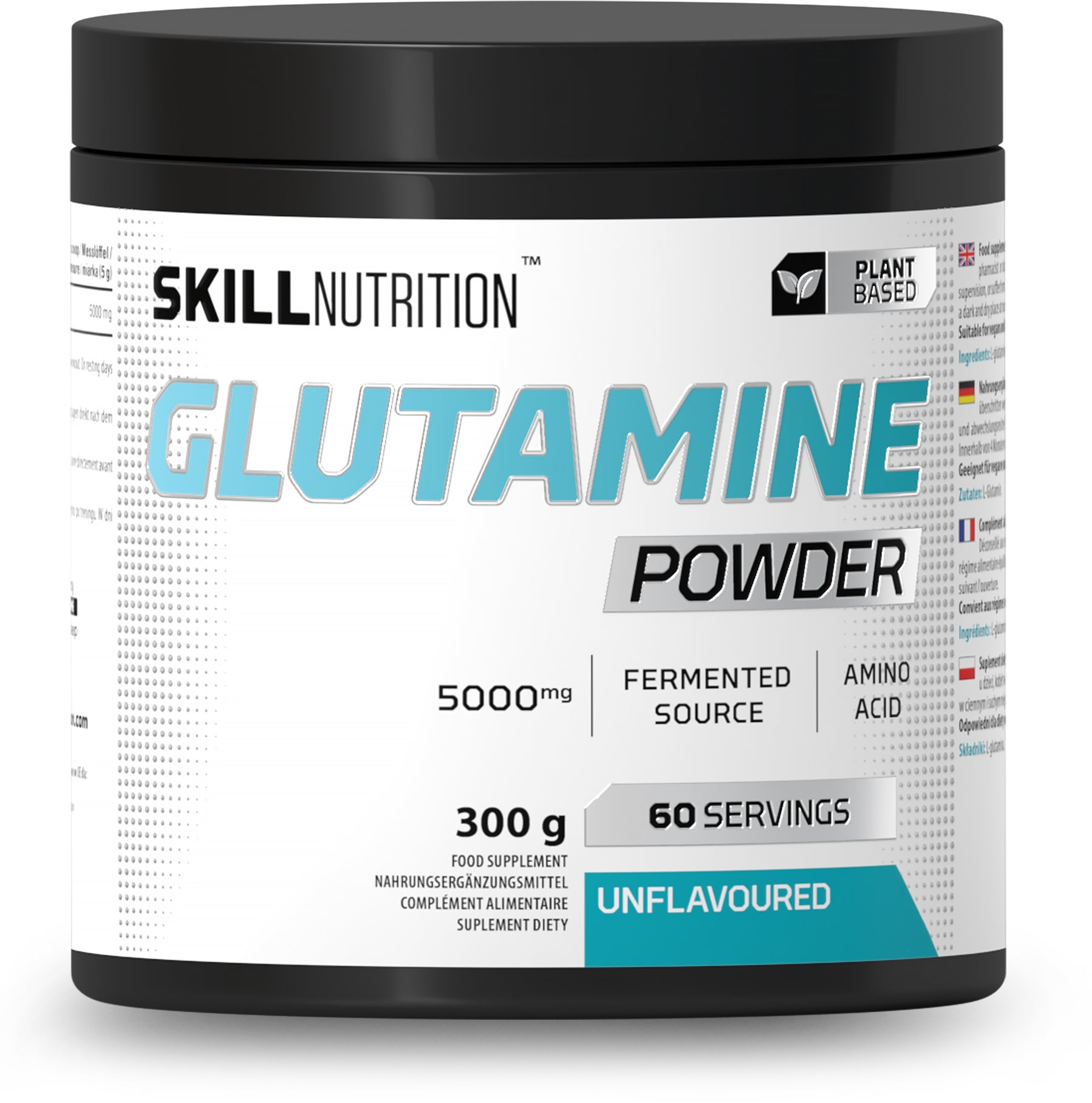 Skill Nutrition Glutamine milteliai be skonio, 300 g
