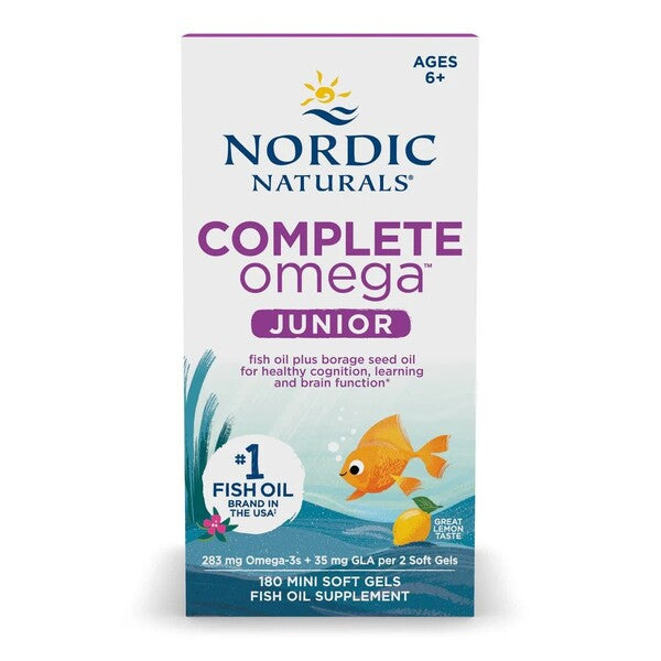 Nordic Naturals Complete Omega Junior, 283 mg sitruuna - 180 kapselia
