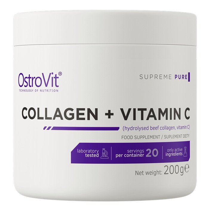 OstroVit Collagen + Vitamin C, Supreme Pure - 200 g maisto papildas