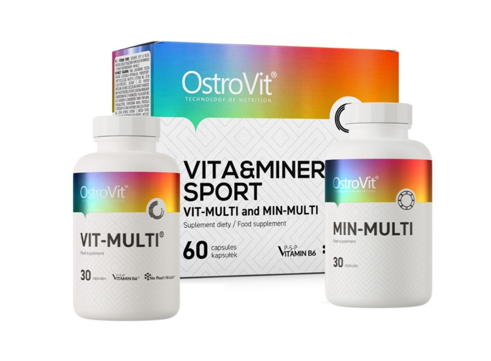 OstroVit VITA&MINERALS Sport - 60 kapsulių, maisto papildas sportui