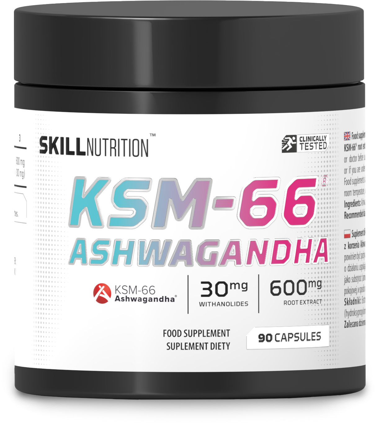 Skill Nutrition KSM-66 Ashwagandha - 90 kapselia