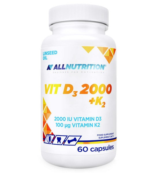 Allnutrition D3-vitamiini 2000 + K2 - 60 kapselia
