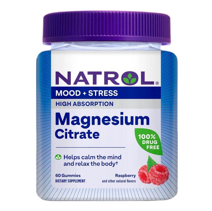 Natrol High Absorption Magnesium Citrate, Vadelma - 60 purukumia