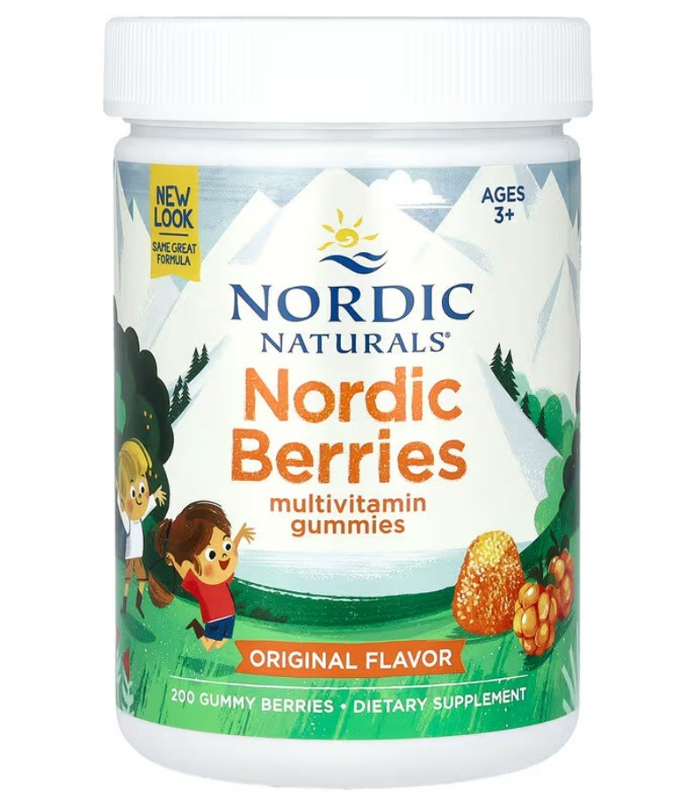 Nordic Naturals Nordic Berries -monivitamiini, alkuperäinen maku - 200 nallekarkkia