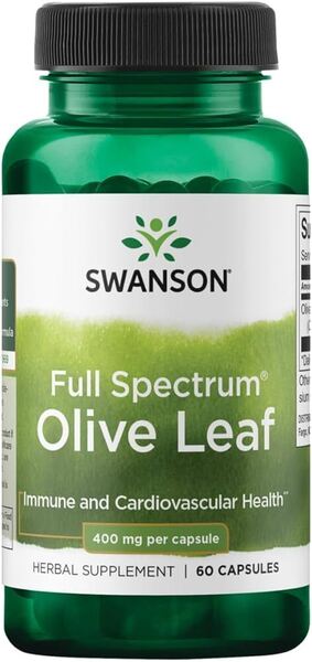 Olive Leaf maisto papildas, 400mg, 60 kapsulių