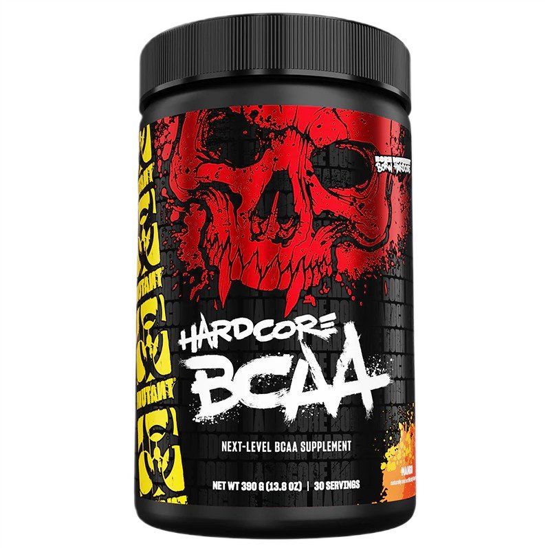 Mutant Hardcore BCAA Mango maisto papildo konteineris