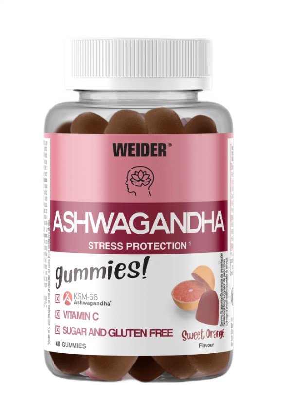 Weider Ashwagandha Gummies, Sweet Orange - 40 purukumia