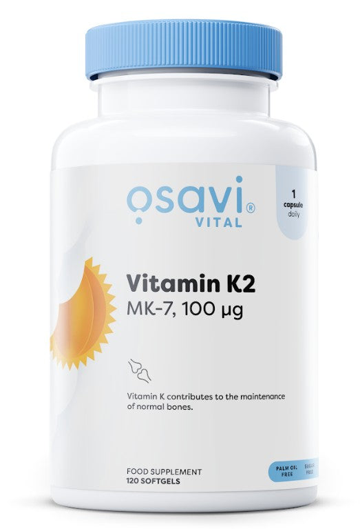 Osavi K2-vitamiini MK-7, 100mcg - 120 kapselia
