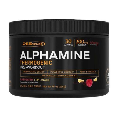 PEScience Alphamine, Raspberry Lemonade - 225 g maisto papildas
