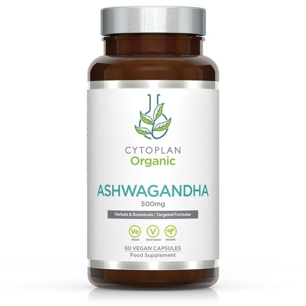 Cytoplan Ashwagandha - 60 kapsulių, organinis maisto papildas