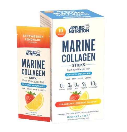 Marine Collagen Sticks, braškių limonado - 10 vnt