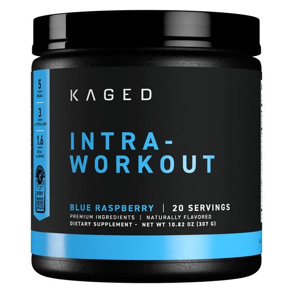 Kaged Muscle intra-treniruotės papildas, mėlyna avietė, 307 g