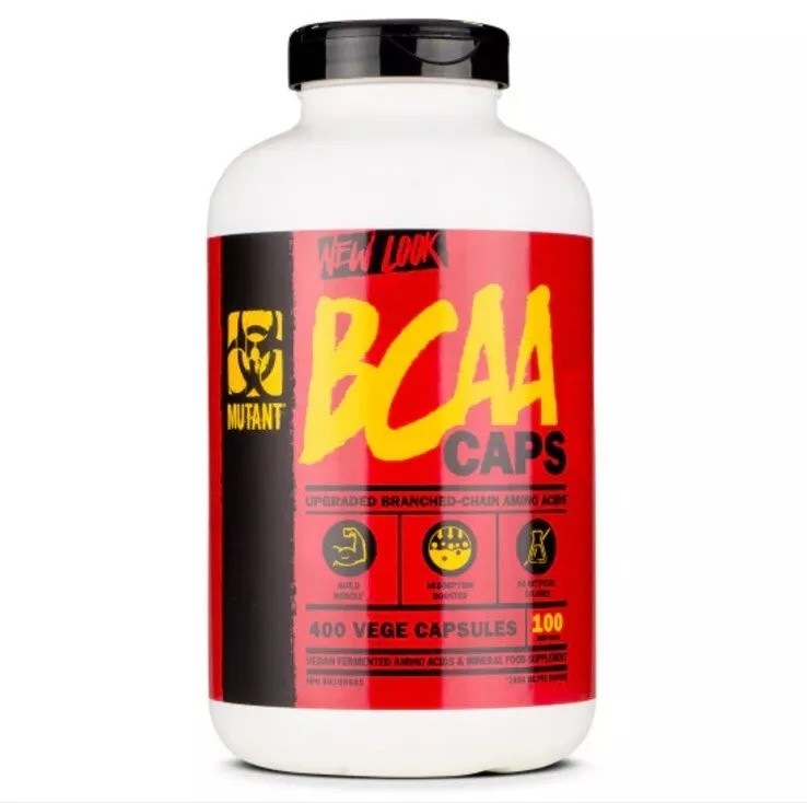 Mutant BCAA Caps - 400 kapsulių, amino rūgštys, sporto papildas
