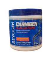 Evogen Carnigen Plus Caffeine, Mango Lemonade - 78 g energijos papildas