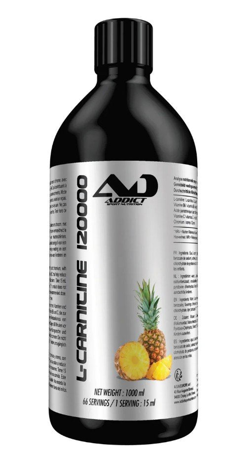 L-karnitinas sporto papildas, ananasų skonio, 1000 ml
