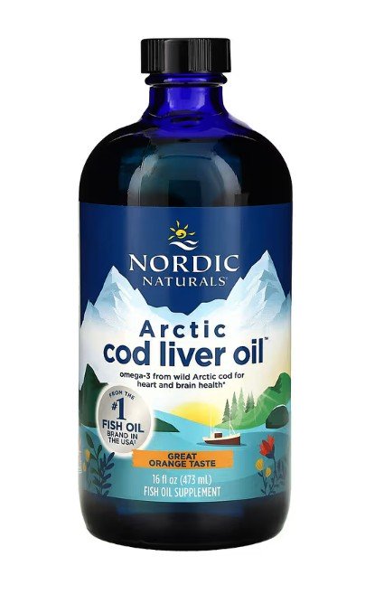 Nordic Naturals arktinen kalanmaksaöljy, 1060 mg appelsiini - 473 ml.