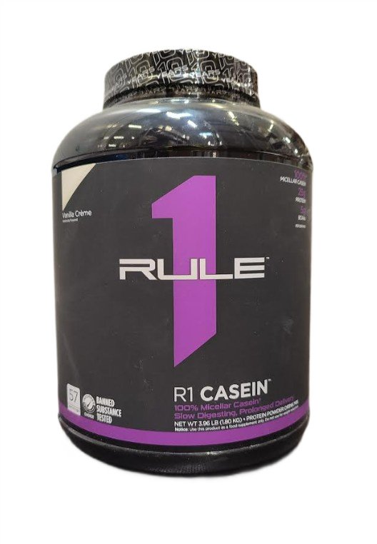 Rule One R1 Casein, Vanilės kremas, 1800 g, baltymų papildas