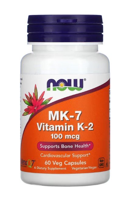 NOW Foods MK-7 K-2-vitamiini, 100mcg - 60 kapselia