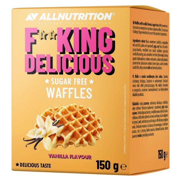 Allnutrition Fitking Waffles vanilės skonis, 150 g