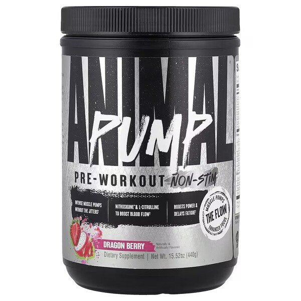 Animal Pump Pre-Workout Non-Stim, Dragon Berry - 440 g maisto papildas