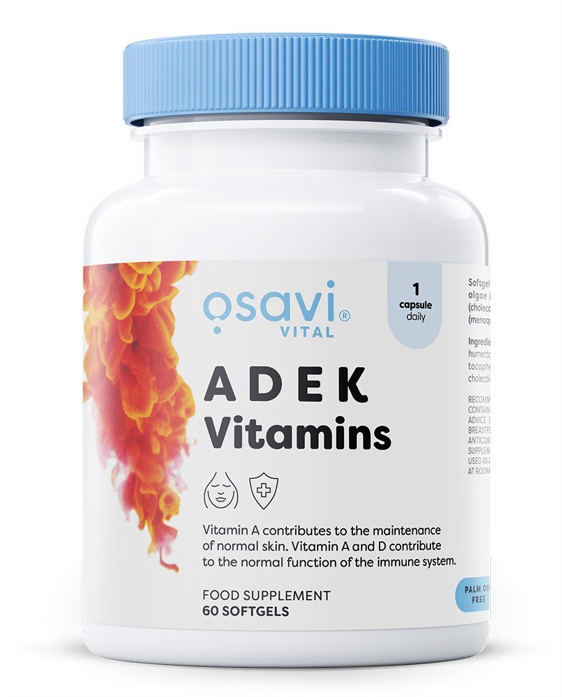 Osavi ADEK vitaminų kapsulės, maisto papildas, sveikatai