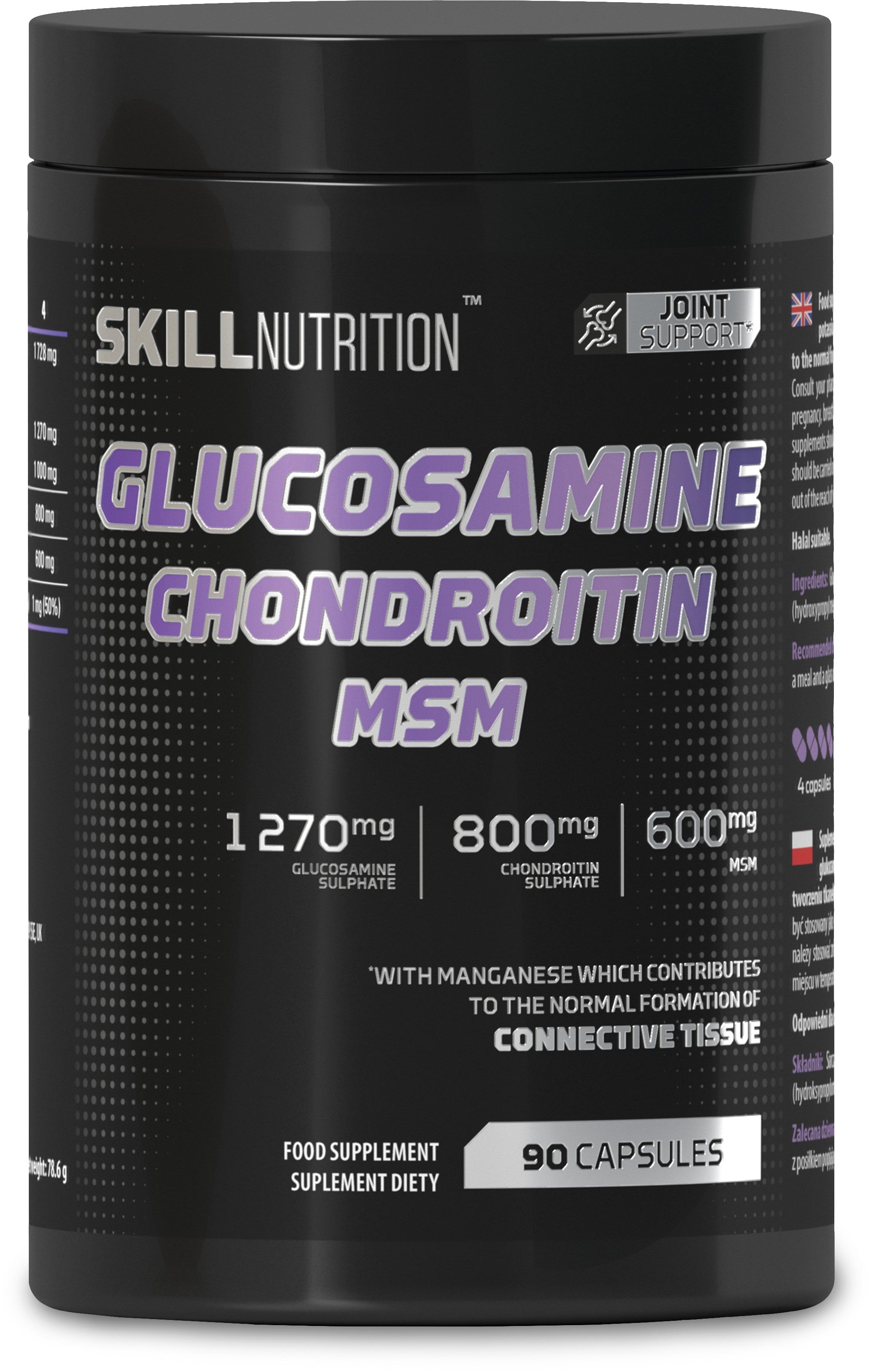 Skill Nutrition glukosamiinikondroitiini-MSM - 90 kapselia