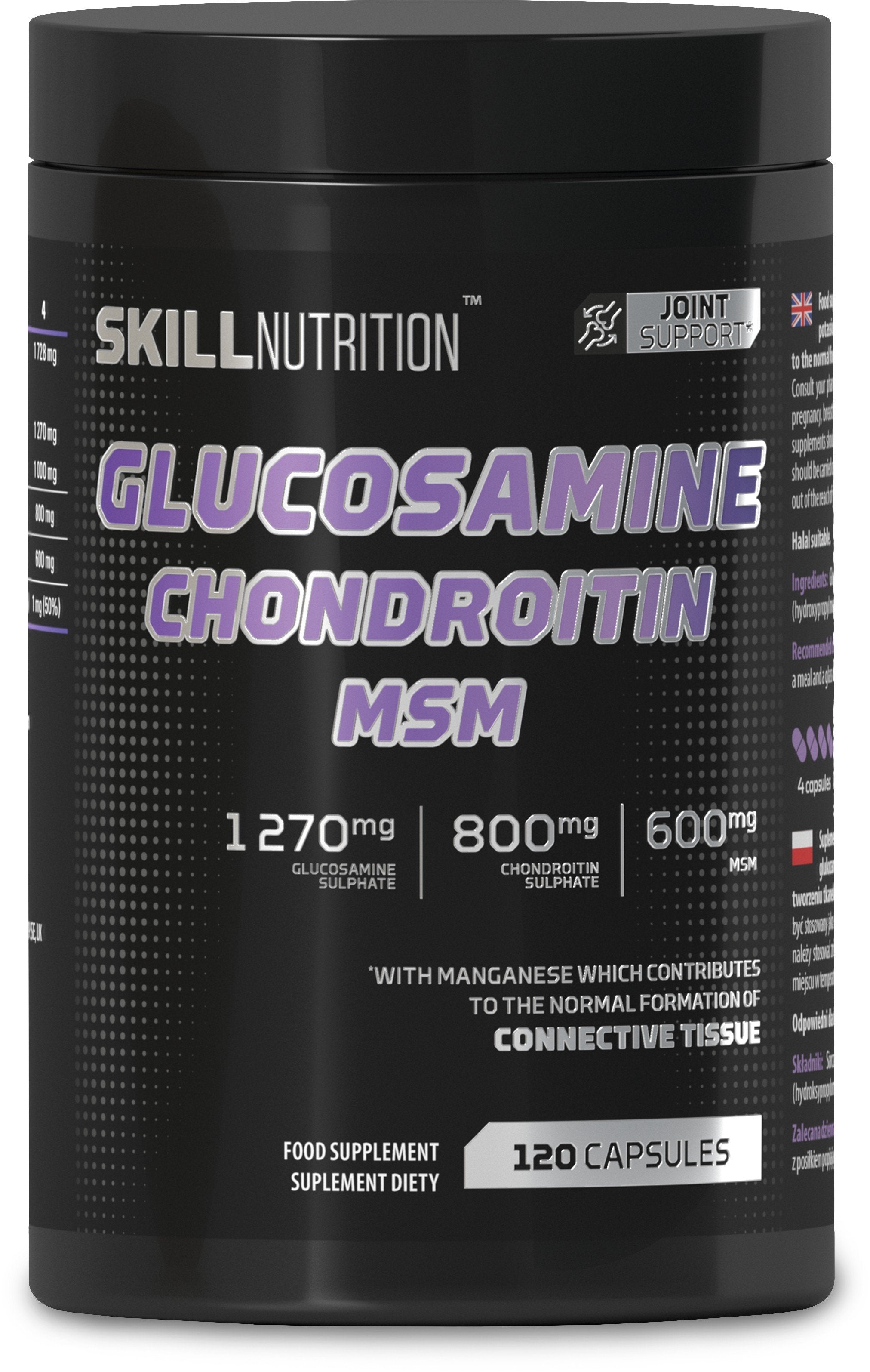 Skill Nutrition glukosamiinikondroitiini-MSM - 120 kapselia
