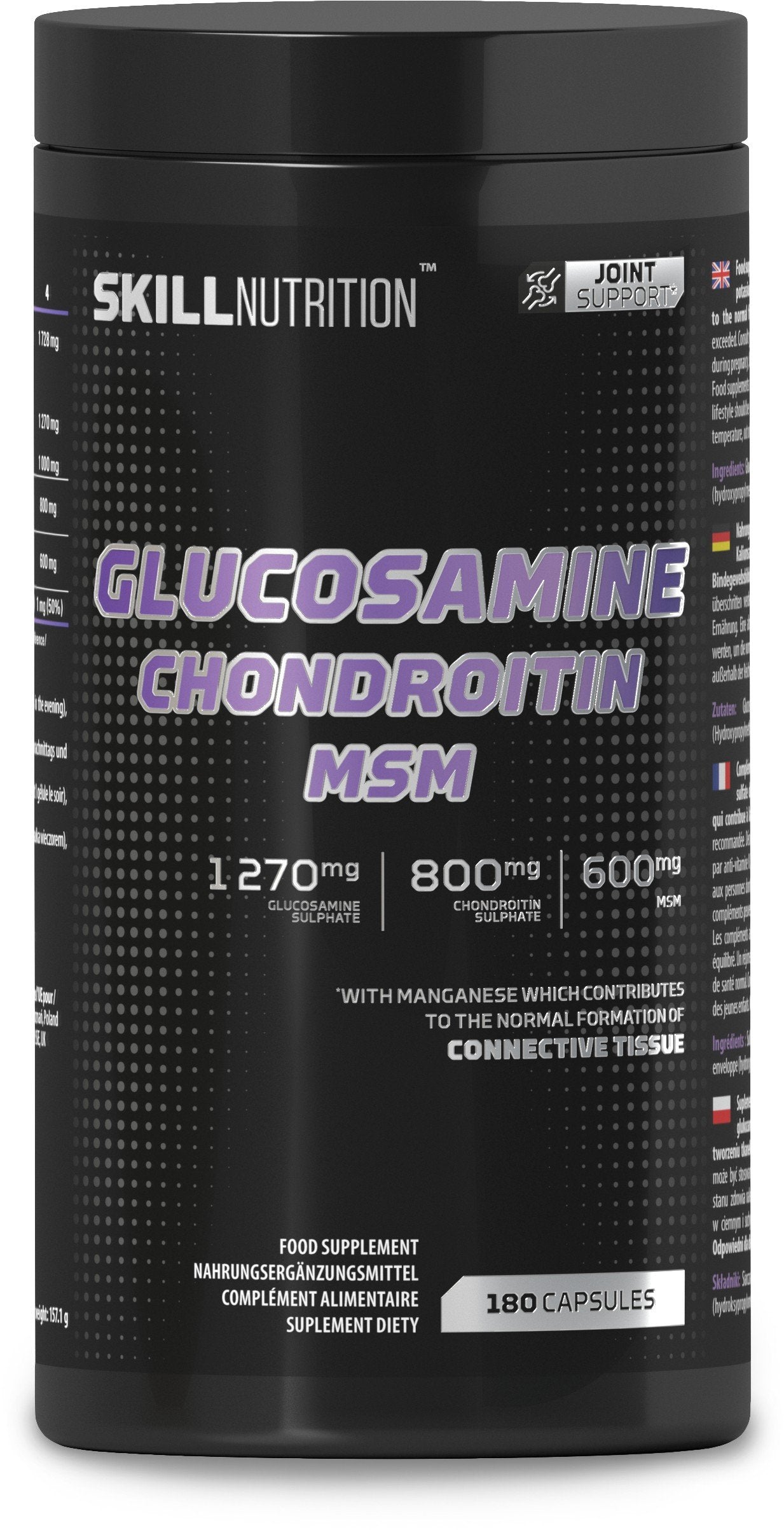 Skill Nutrition glukosamiinikondroitiini-MSM - 180 kapselia