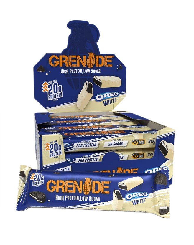 Grenade baltymų batonėliai, OREO White, 12 vnt., sveikas maistas