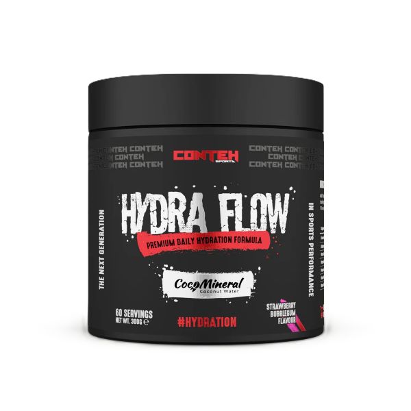 Conteh Sports Hydra Flow, Braškės Kramtukas, maisto papildas, hidratacija, elektrolitai