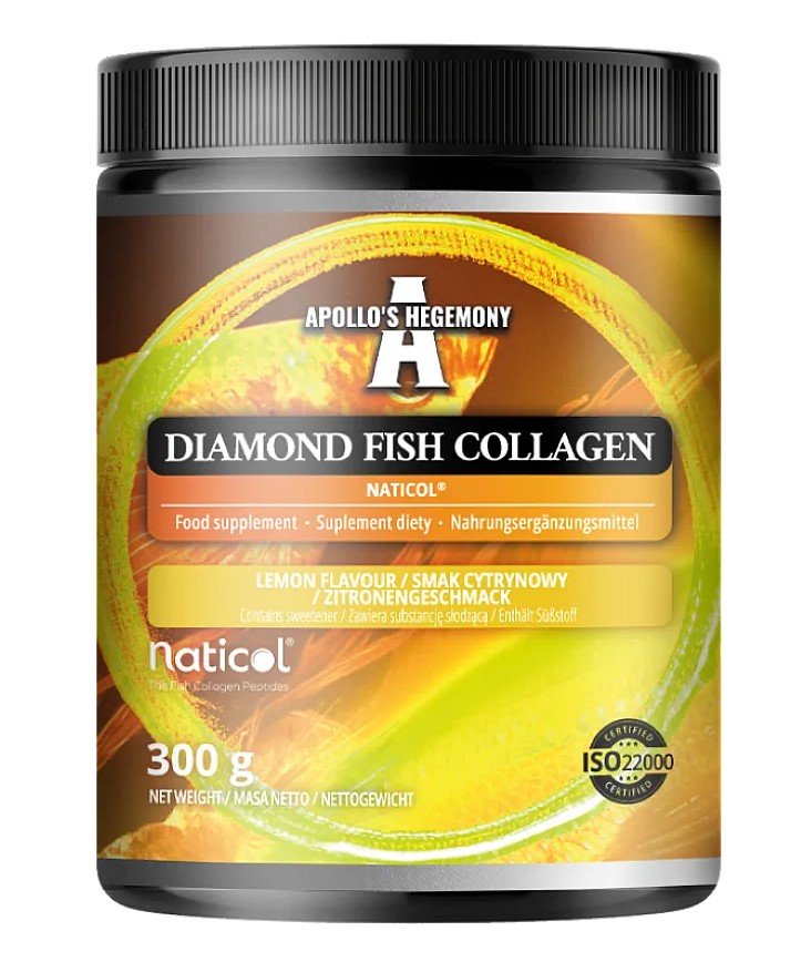 Apollo's Hegemony Diamond Fish Collagen, Lemon - 300 g maisto papildas